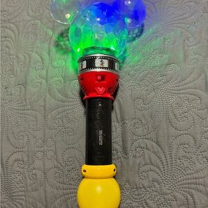 Disney Parks Bubble Wand Mickey Mouse Classic Film Light-Up Multicolor Works